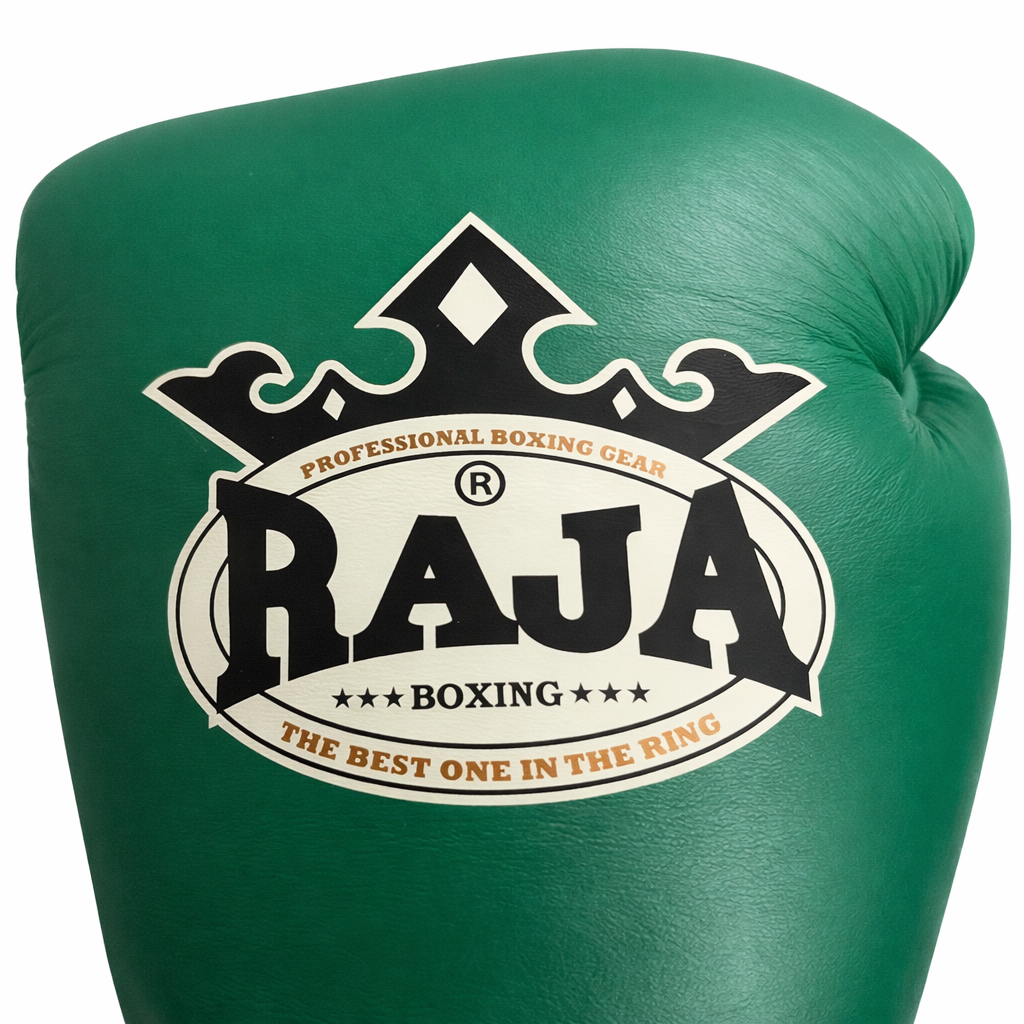 Gants de boxe Rajaboxing en cuir 'vert standard'