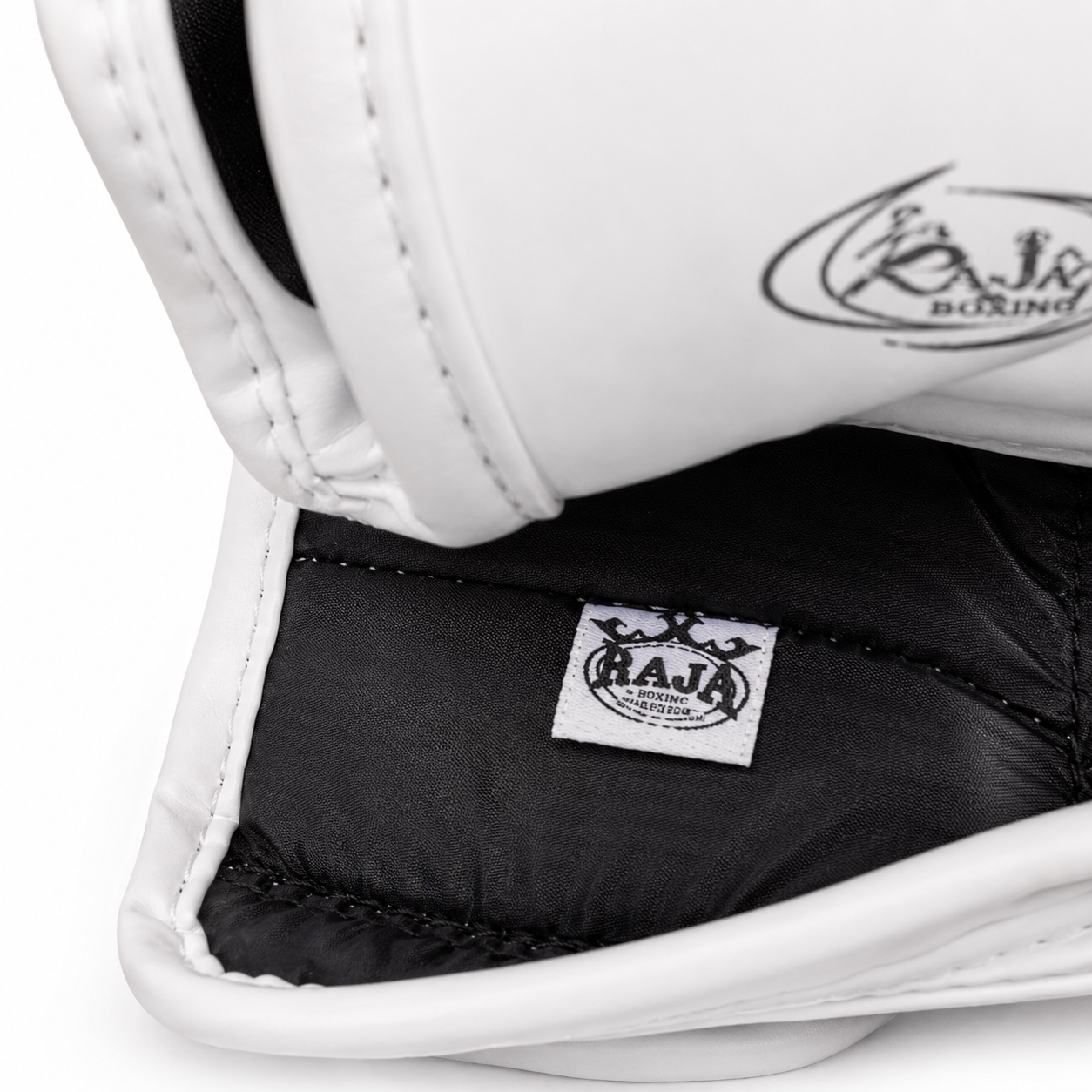 Gants de boxe fantaisie Rajaboxing 'White tiger' semi-cuir