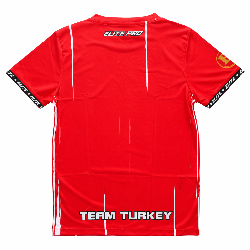 Dry-Fit T-shirt met Turkse vlag - Premium Performance Sportkleding