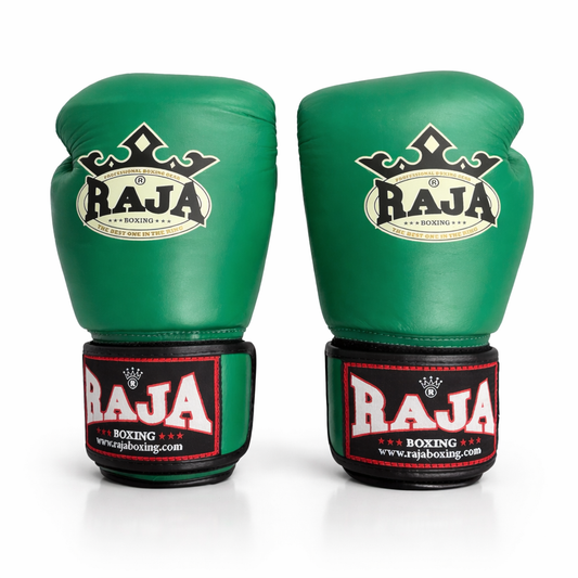 Rajaboxing handschoenen 'Standard Green' leer