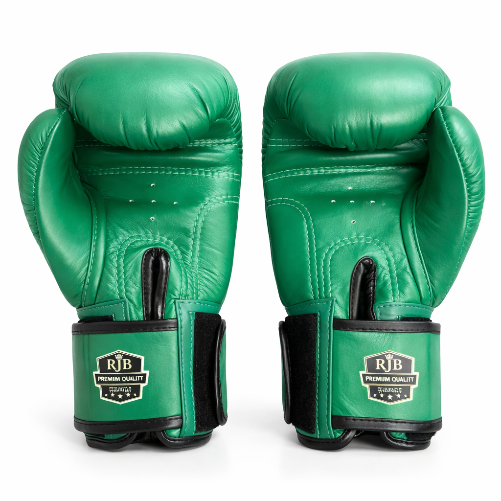 Gants de boxe Rajaboxing en cuir 'vert standard'