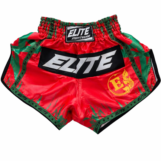 Morocco Flag Muay Thai Shorts - Performance Athletic Wear