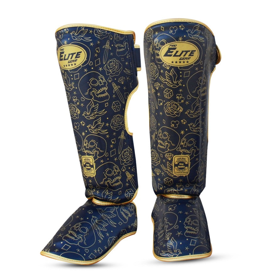 Fancy Shinguard blue/gold