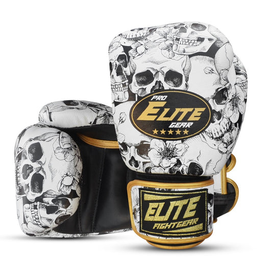 Gants blancs à tête de mort