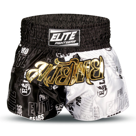Short Muay-Thai Futuristic 1.0 Noir/Blanc