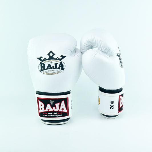 Rajaboxing handschoenen 'Standard White' leer