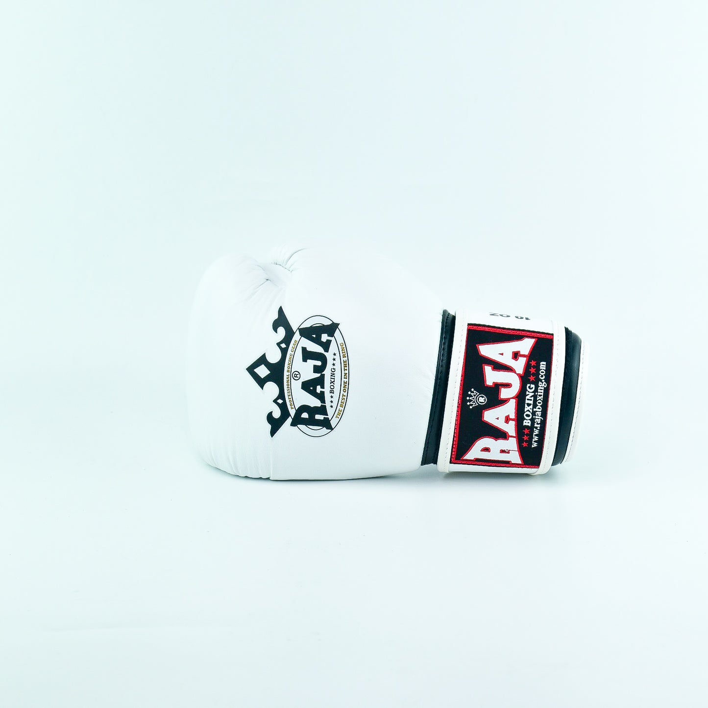 Gants de boxe Rajaboxing en cuir blanc standard