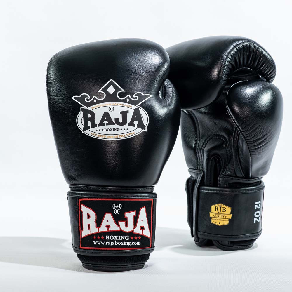 Rajaboxing handschoenen 'Standard Black' leer