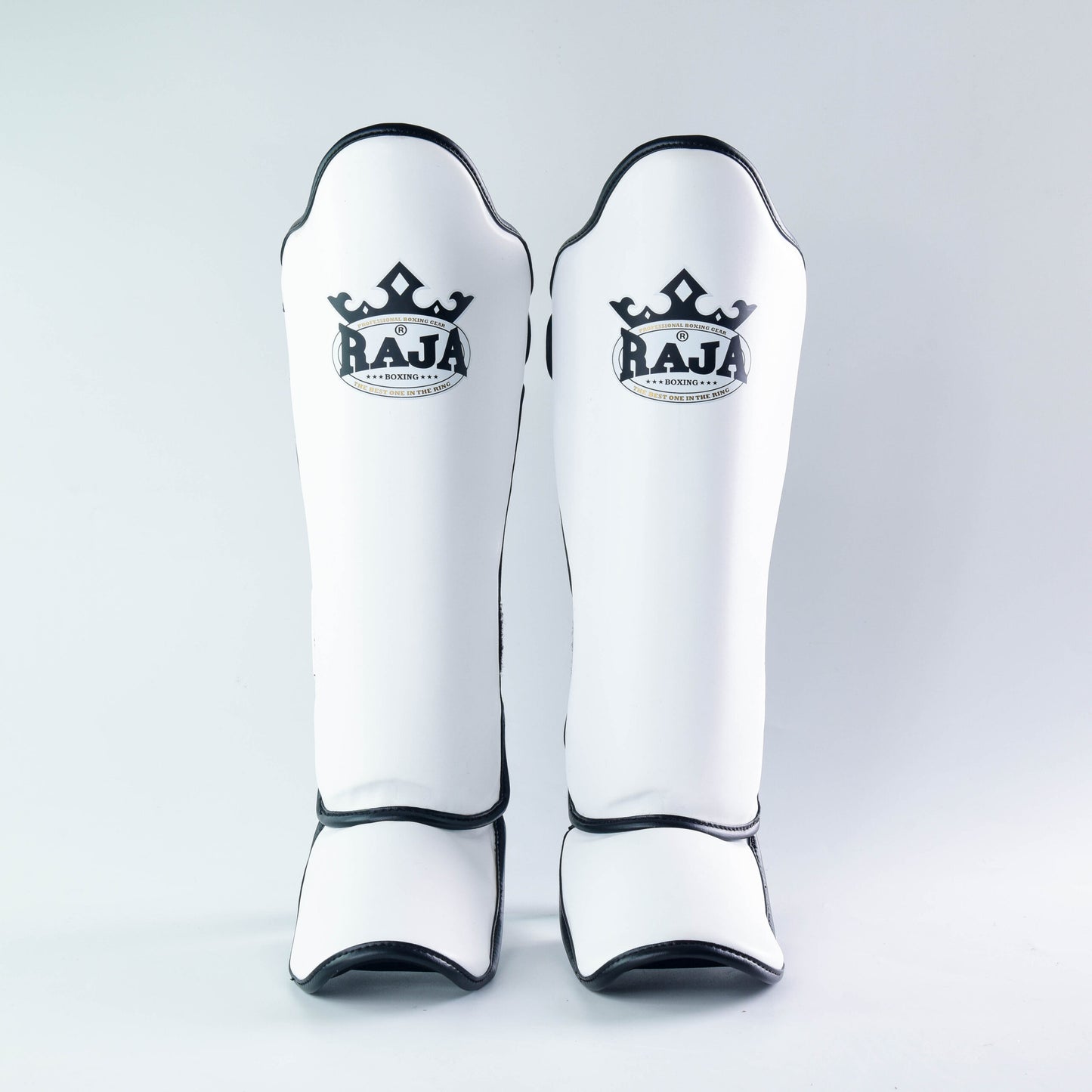 Rajaboxing Shin 'Light Weight White' Semi-cuir