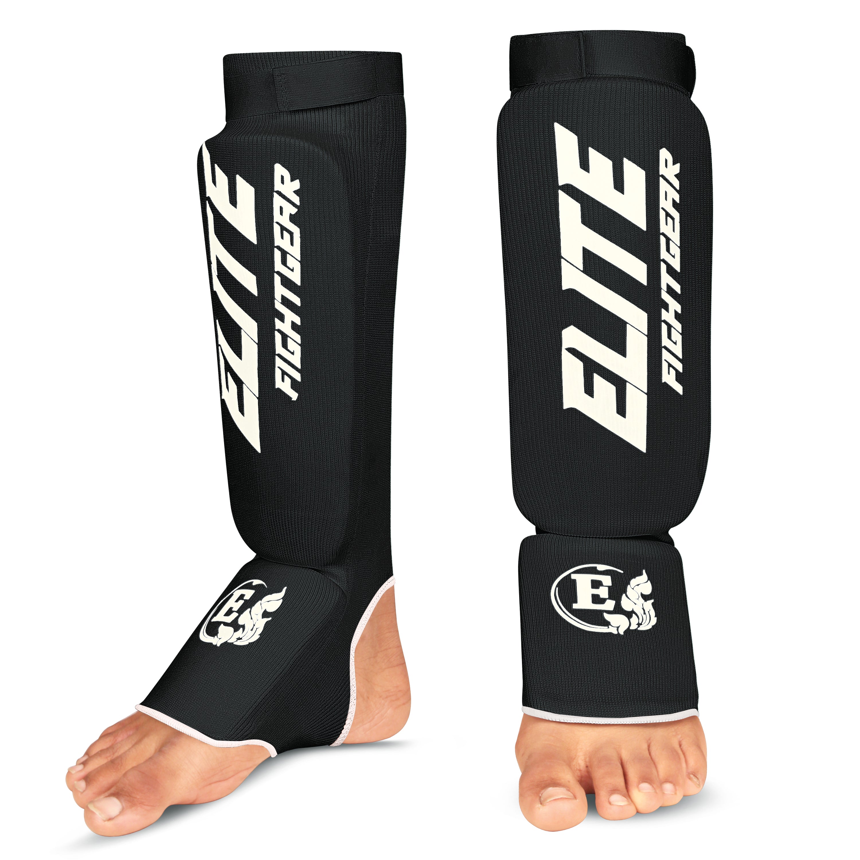 ECO Shin Guards Black — Cotton Shin Guards for Boxing & Muay Thai ...